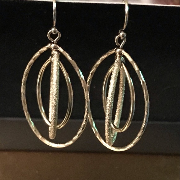 Floating Teardrop Hoop Earrings W/Gift Bag - Picture 4 of 4